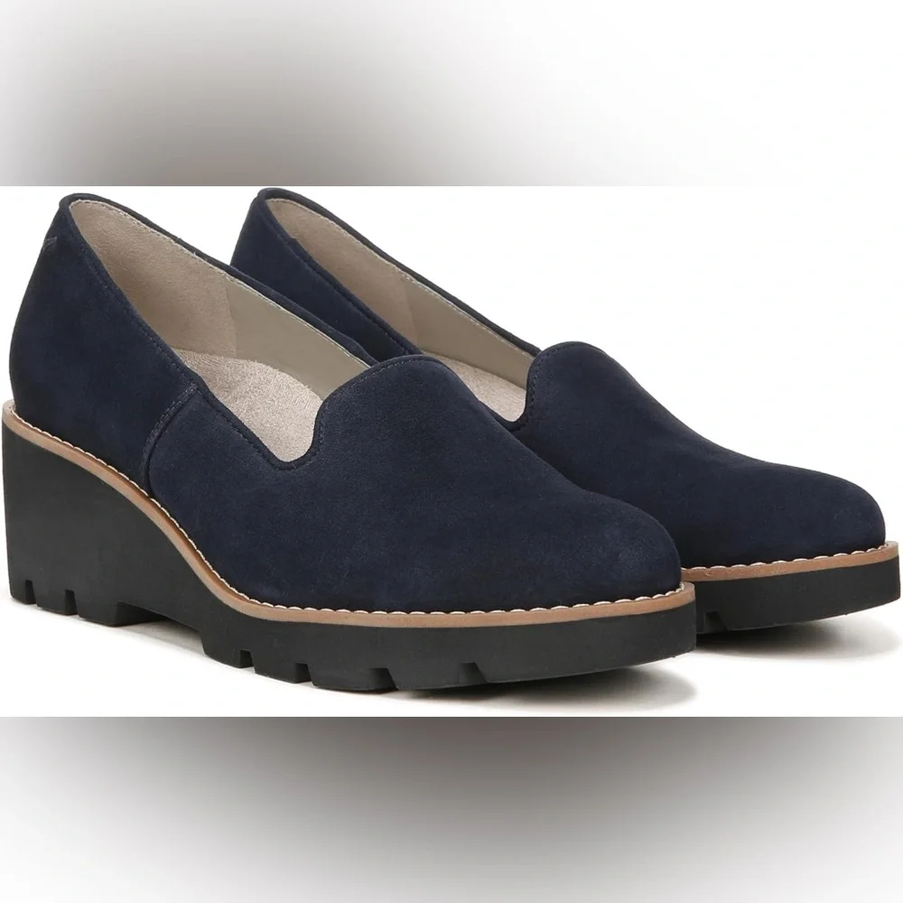 Vionic Womens Willa Wedge 8.5 Navy Sde